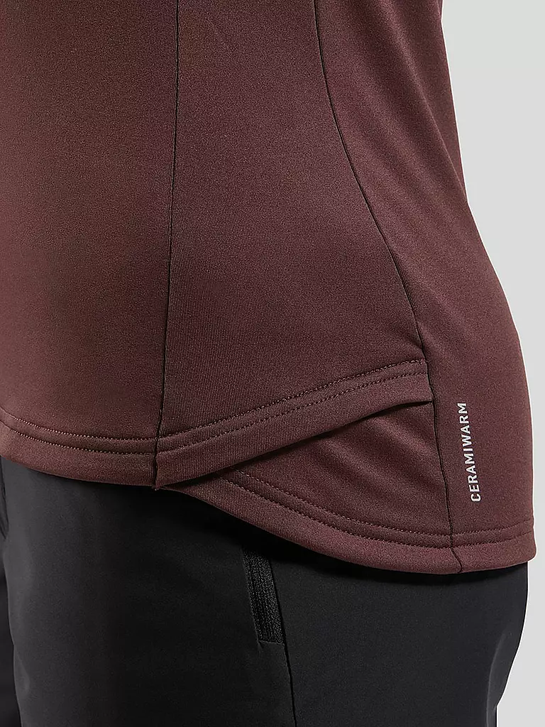 ODLO | Camiseta interior con cremallera para mujer Descent Ceramiwarm |