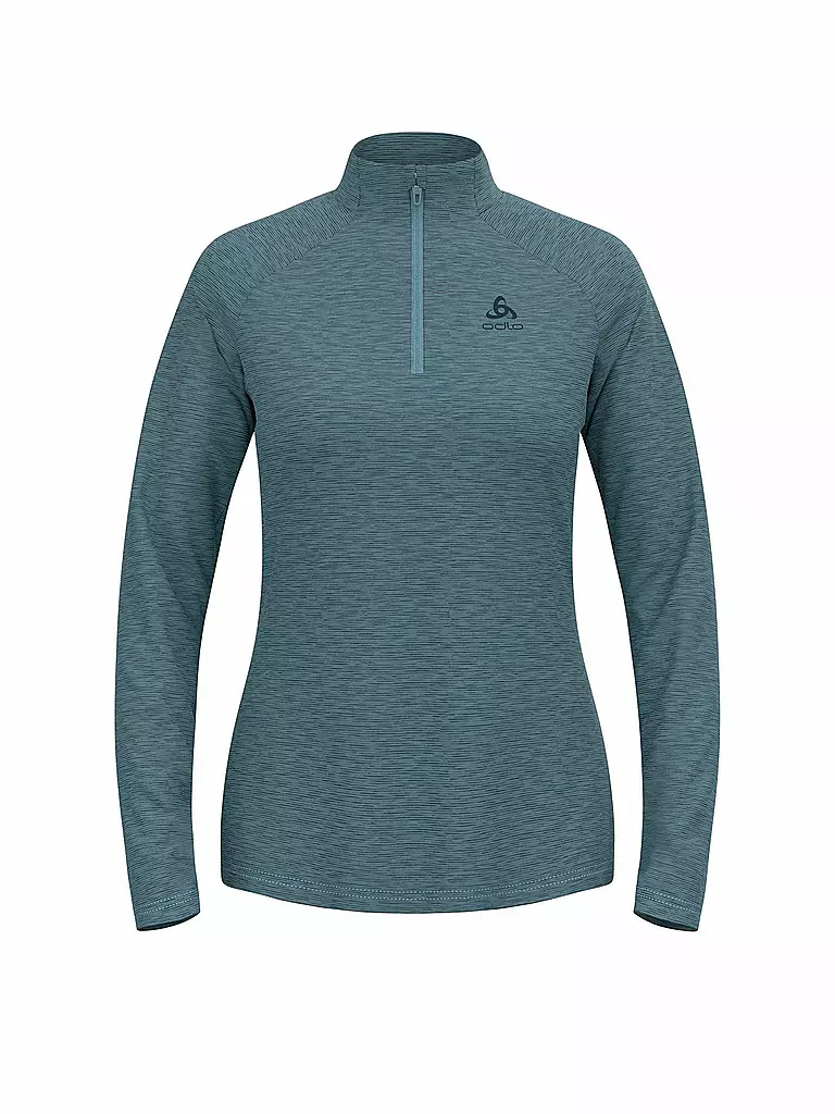 ODLO | Camiseta interior con cremallera para mujer Essentials Ceramiwarm | Azul