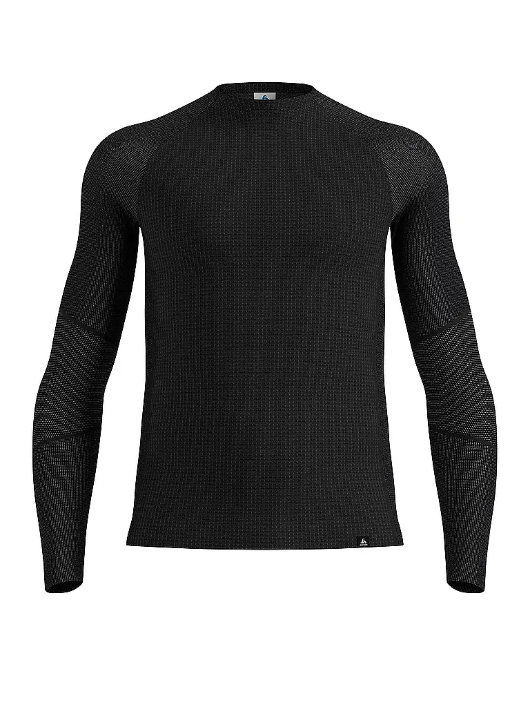 ODLO | Camiseta interior de hombre Natural Merino 260 con media cremallera | Negro