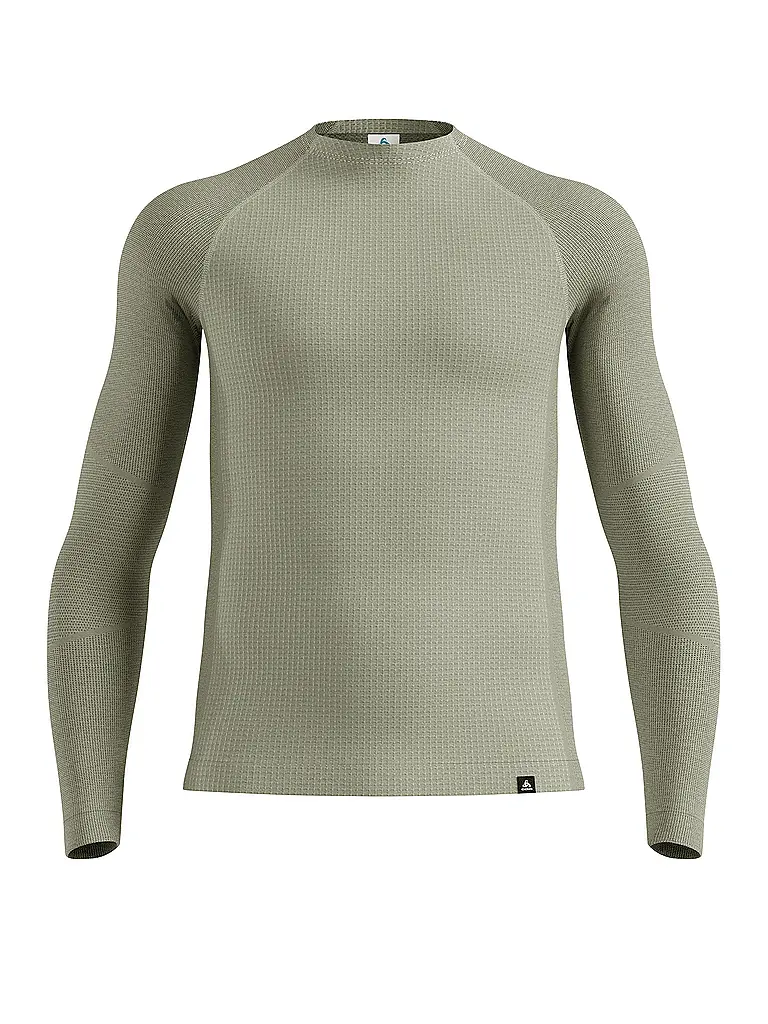ODLO | Camiseta interior de hombre Natural Merino 260 con media cremallera | Gris claro