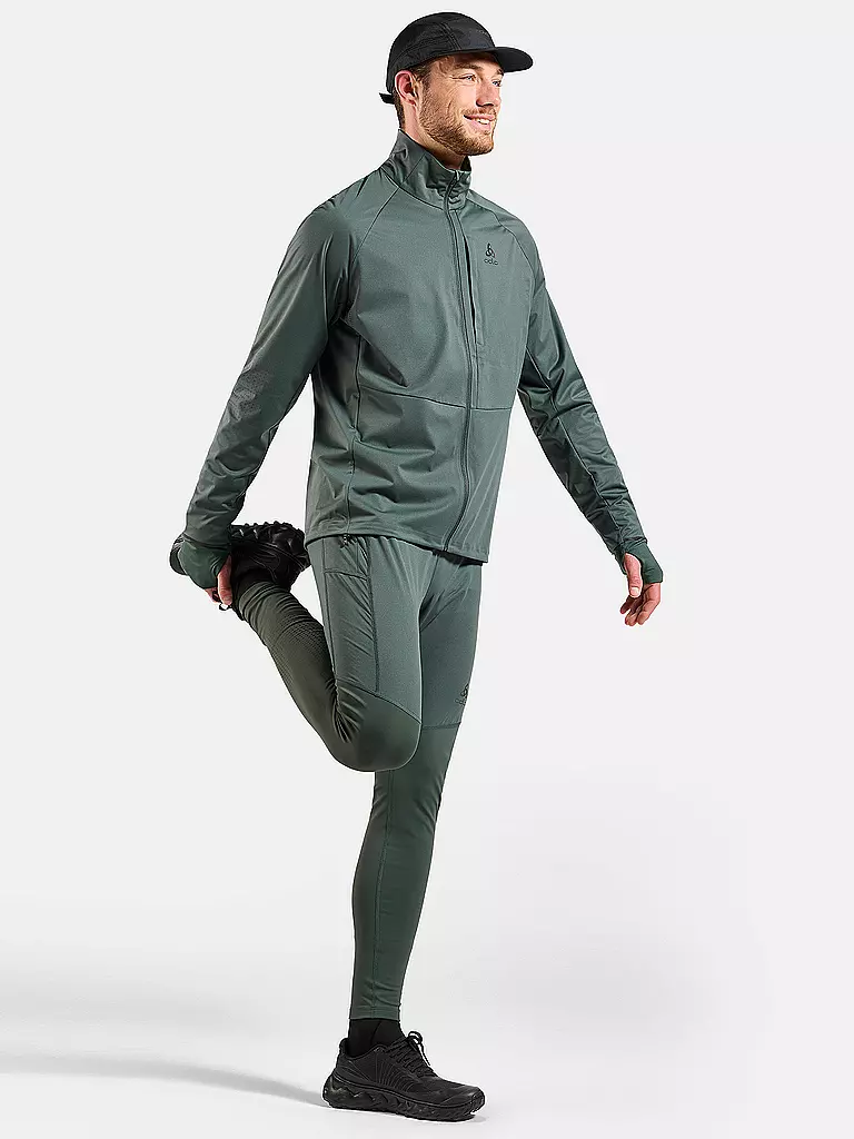 ODLO | Chaqueta de running para hombre Zeroweight Pro Warm Reflective | Verde oscuro