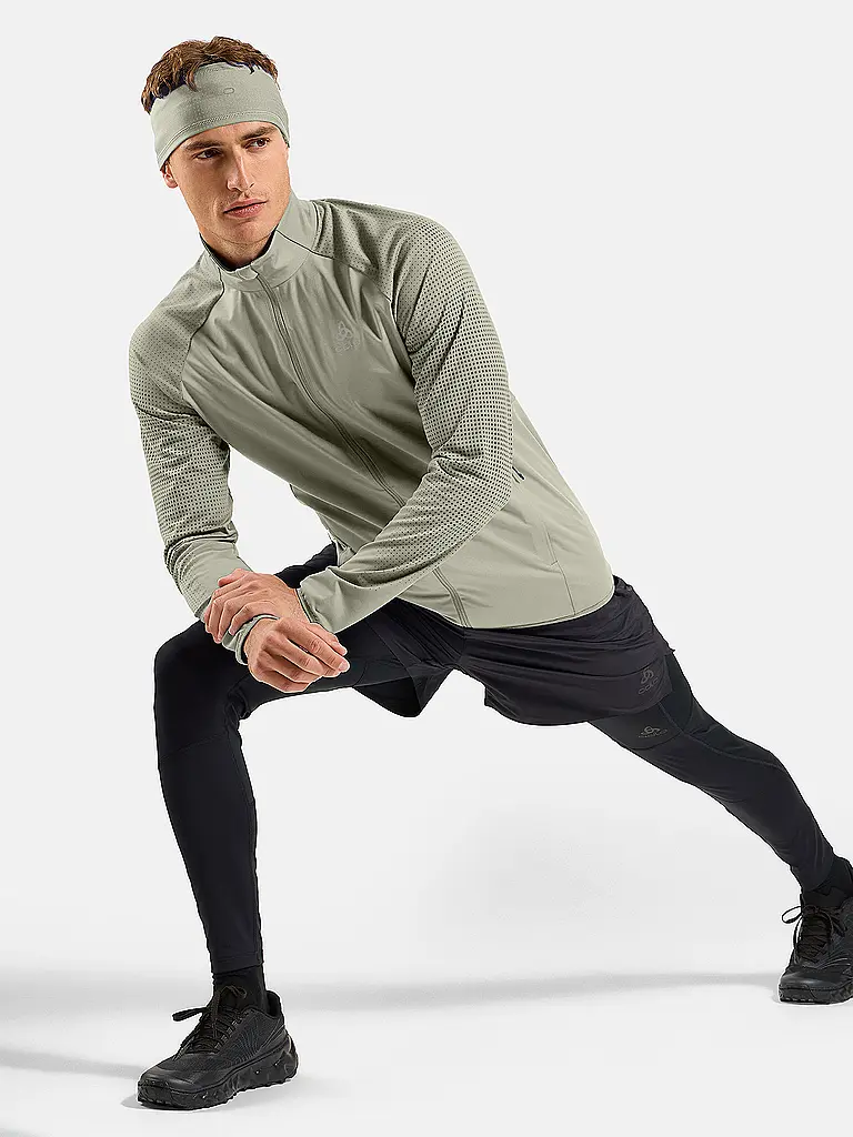 ODLO | Chaqueta de running para hombre Zeroweight Warm Hybrid | Oliva