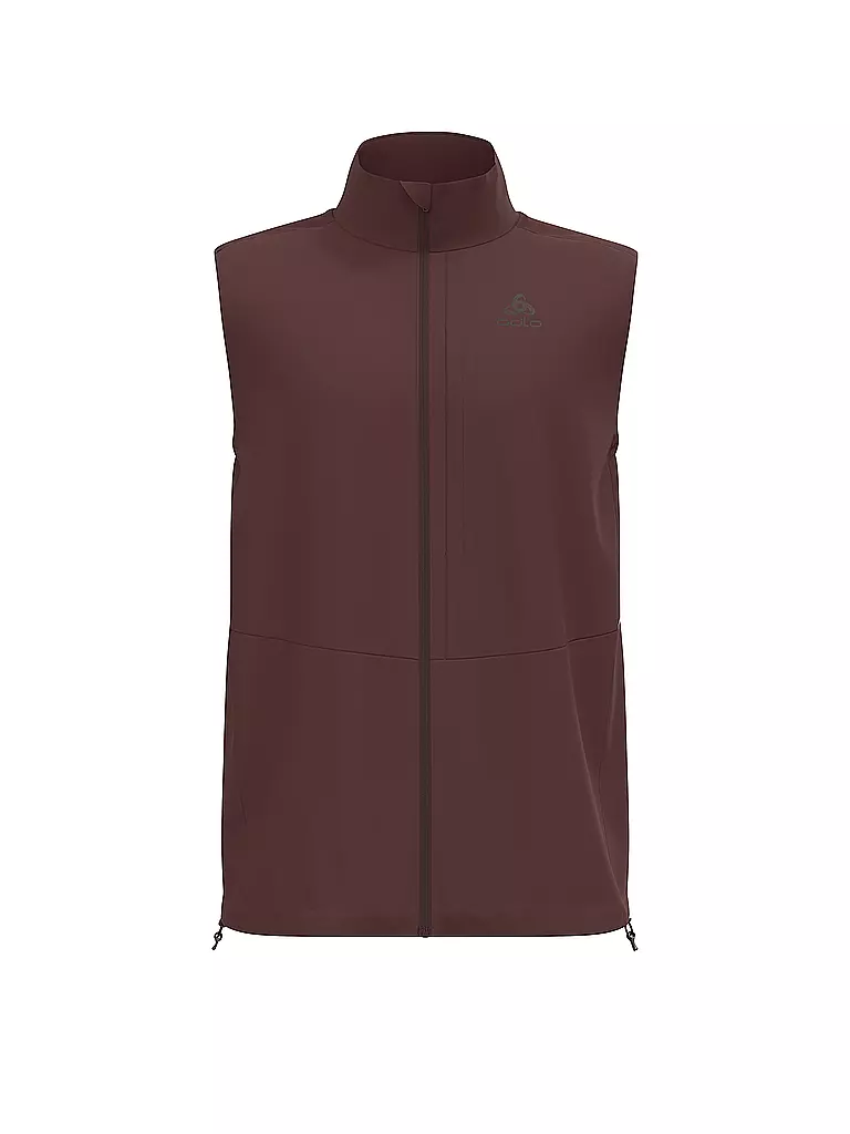 ODLO | Chaqueta softshell de running cálida Zeroweight para hombre | Rojo oscuro