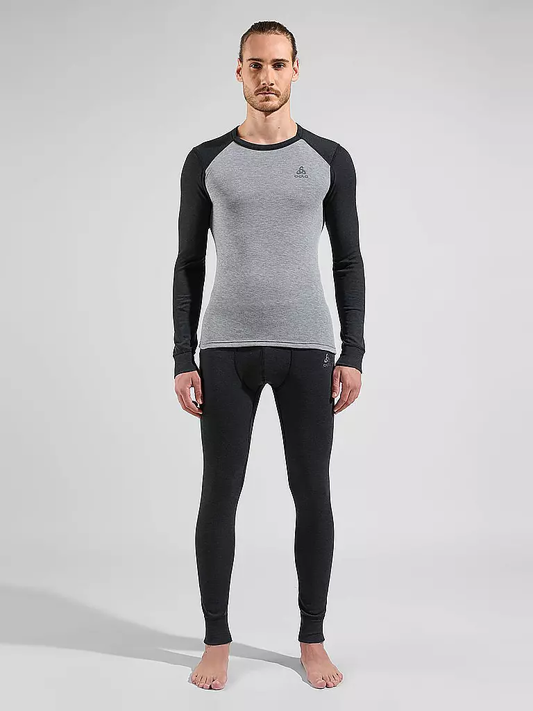 ODLO | Conjunto de ropa interior funcional para hombre ACTIVE WARM ECO Base Layer | Gris
