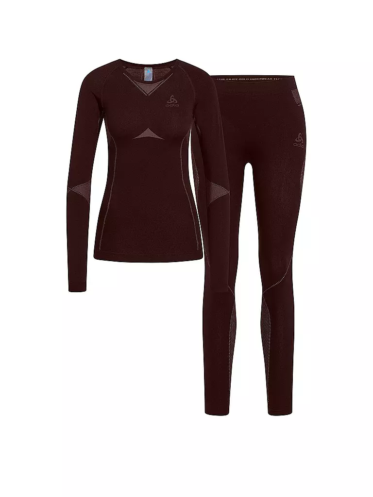 ODLO | Conjunto de ropa interior funcional para mujer Performance Fundamentals | Marrón