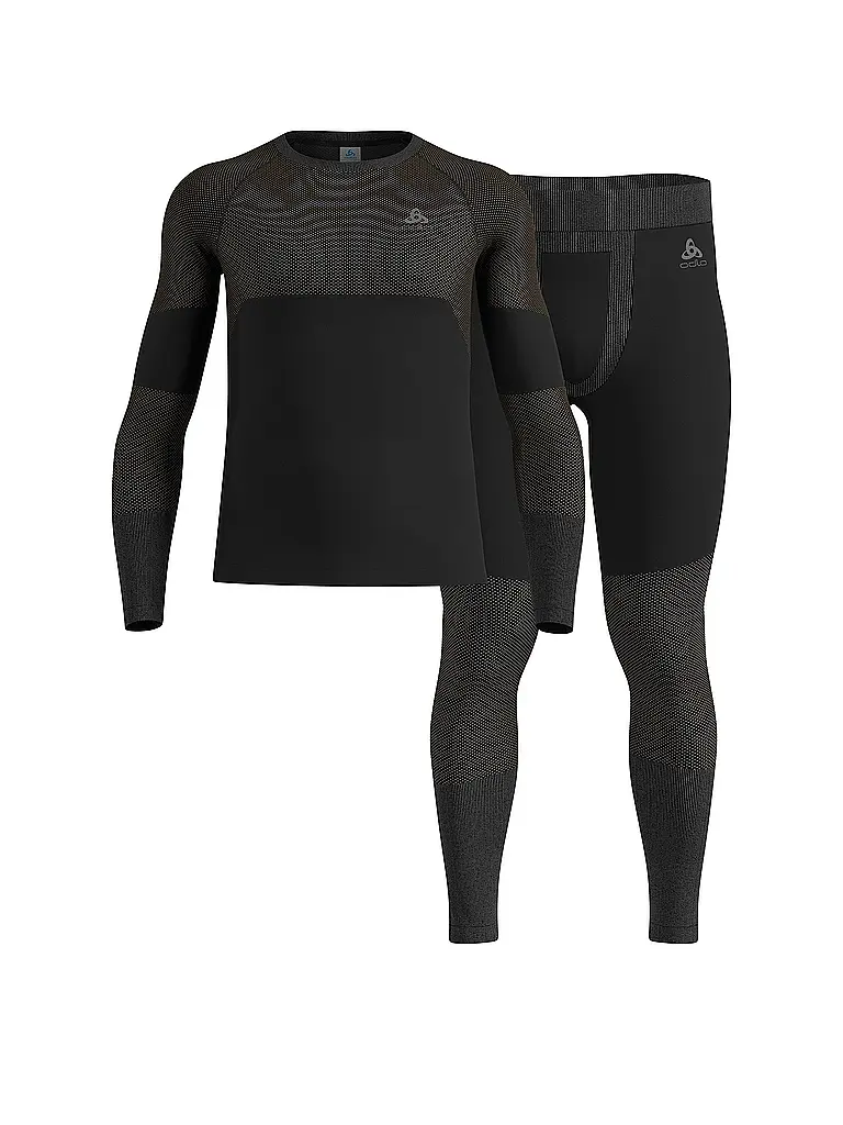 ODLO | Conjunto de Ropa Interior Larga Fundamentals Performance para Hombre | Negro