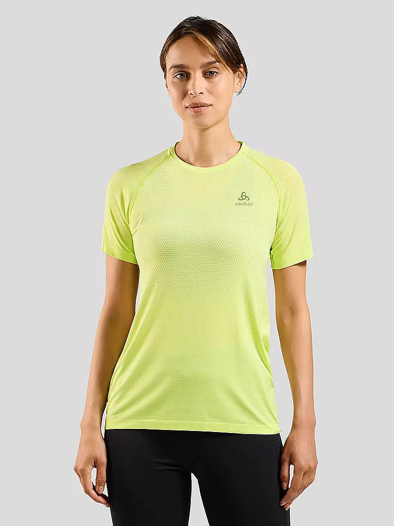 ODLO | Damen Laufshirt Essentials Seamless | Amarillo