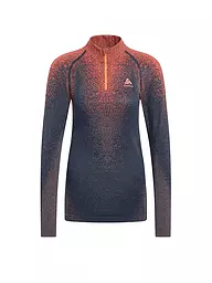 ODLO | Damen Unterzieh Zipshirt Blackcomb Base Layer | Azul oscuro