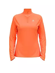 ODLO | Camiseta interior con cremallera para mujer Essentials Ceramiwarm | Naranja
