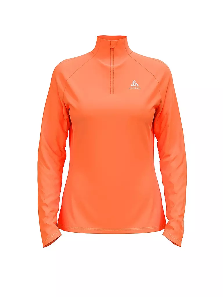 ODLO | Damen Unterzieh Zipshirt Essentials Ceramiwarm | Naranja