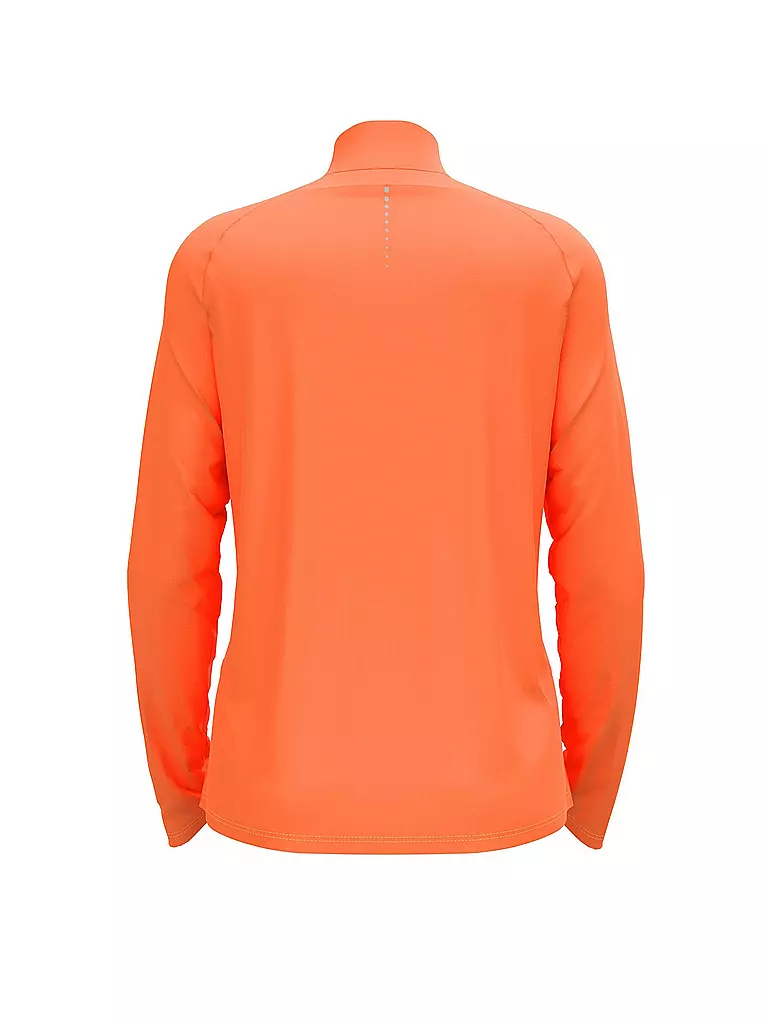 ODLO | Damen Unterzieh Zipshirt Essentials Ceramiwarm | Naranja