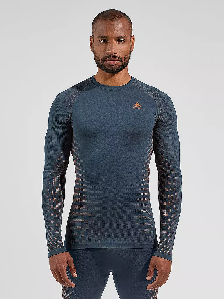 ODLO | Herren Funktionsshirt WARM ECO Baselayer | Azul oscuro