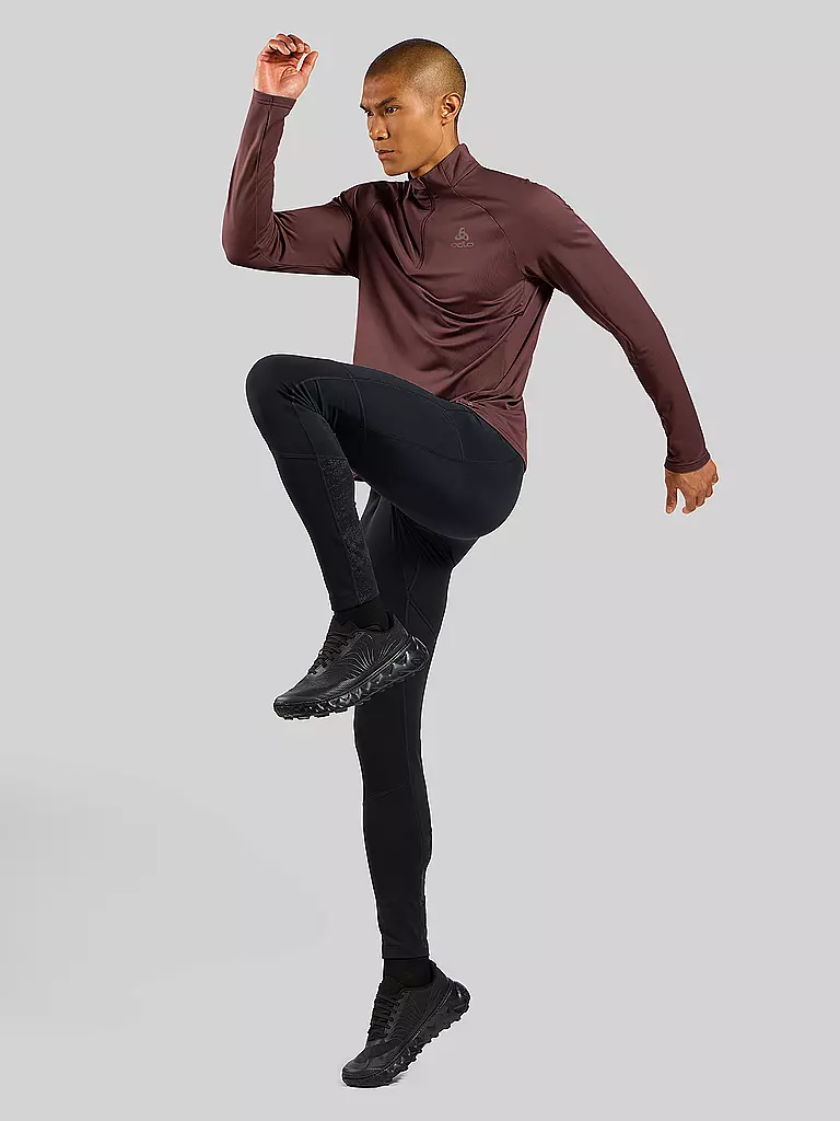 ODLO | Herren Laufshirt Essentials Ceramiwarm | Rojo oscuro