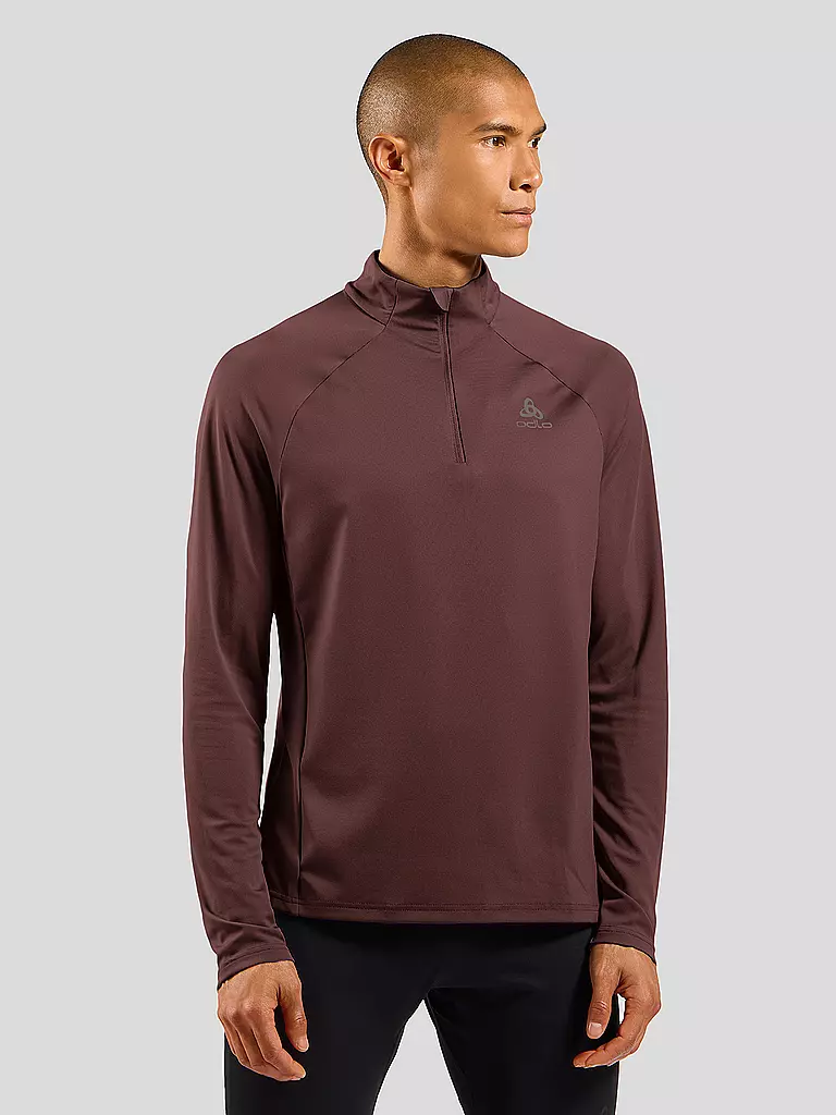 ODLO | Herren Laufshirt Essentials Ceramiwarm | Rojo oscuro
