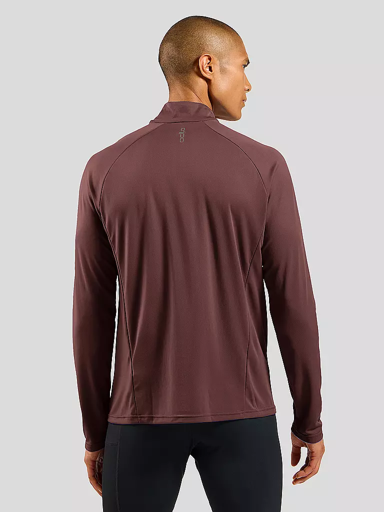 ODLO | Herren Laufshirt Essentials Ceramiwarm | Rojo oscuro