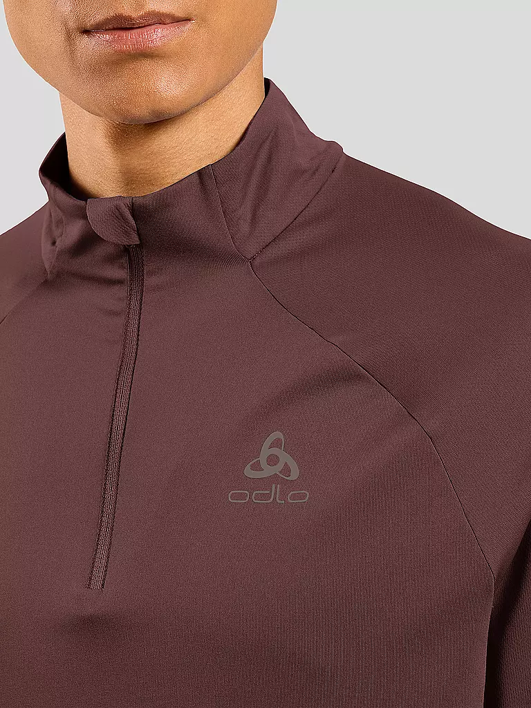 ODLO | Herren Laufshirt Essentials Ceramiwarm | Rojo oscuro