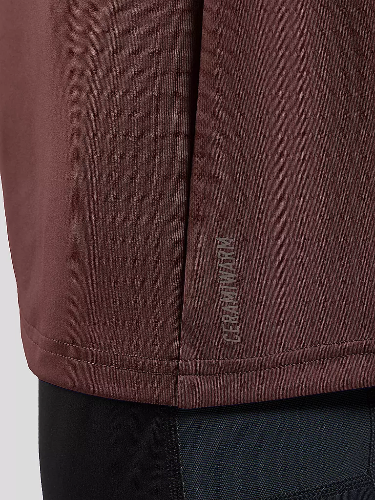 ODLO | Herren Laufshirt Essentials Ceramiwarm | Rojo oscuro