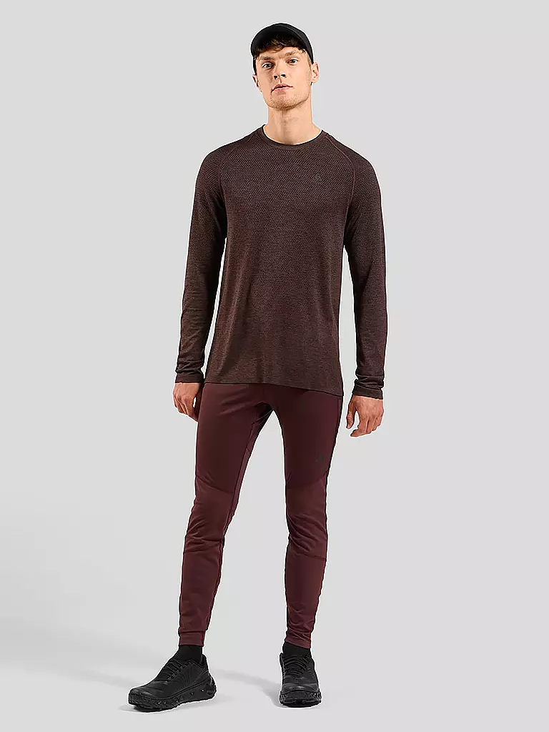 ODLO | Herren Laufshirt Essentials Seamless | Rojo oscuro
