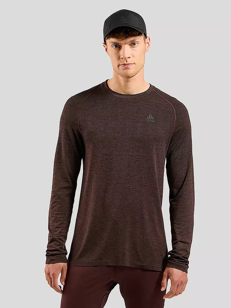 ODLO | Herren Laufshirt Essentials Seamless | Rojo oscuro