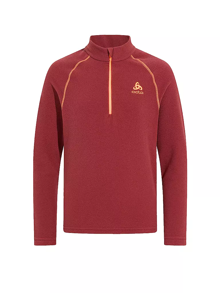 ODLO | Kinder Unterzieh Zipshirt Berra Mid Layer | Rojo oscuro