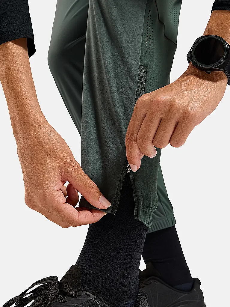 ODLO | Mallas de running para mujer Zeroweight Warm 2.0 | Verde oscuro