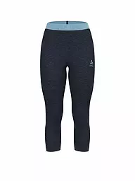 ODLO | Mallas interiores de mujer Revelstoke Performance Wool Warm 3/4 | Azul oscuro