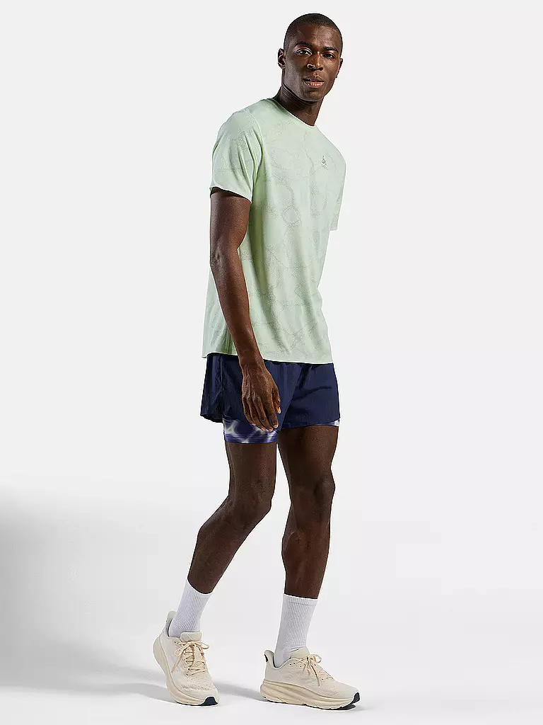 ODLO | Pantalón corto de running para hombre Zeroweight Print 5inch | Lila