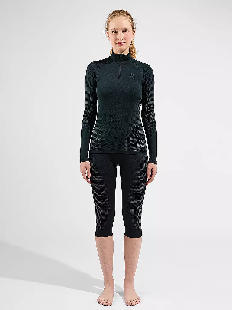ODLO | Pantalón funcional 3/4 para mujer PERFORMANCE WARM ECO | Negro