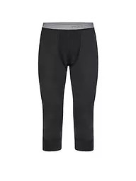ODLO | Pantalón interior 3/4 para hombre Natural 100% Merino Warm | Negro