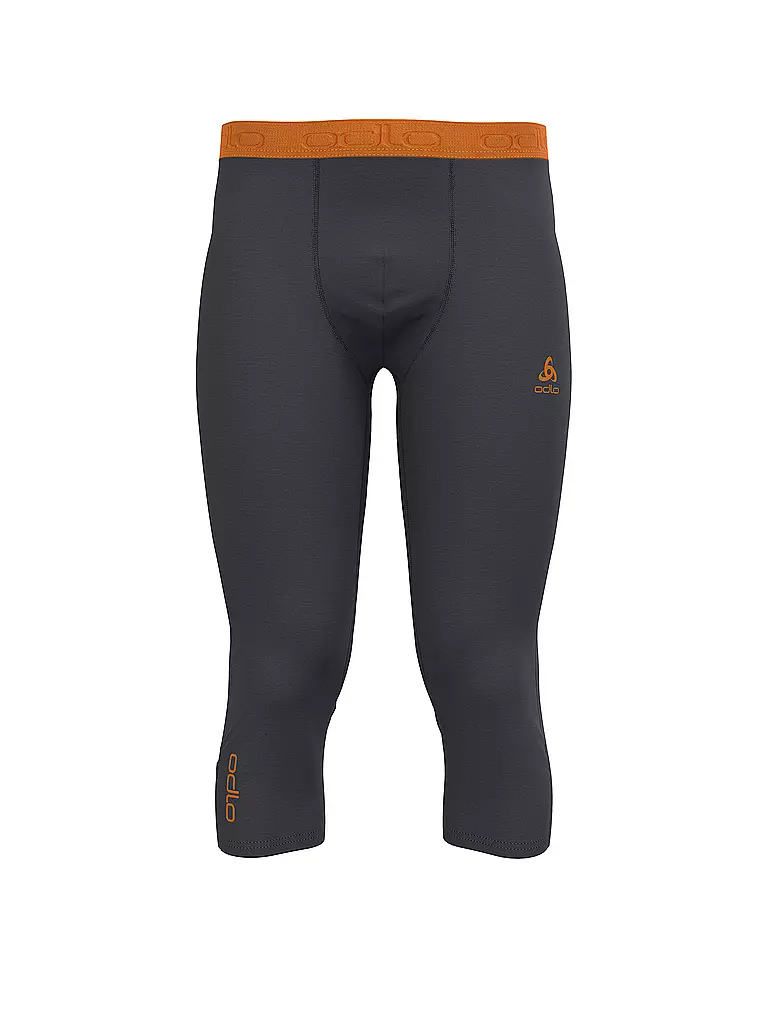 ODLO | Pantalón interior 3/4 para hombre Revelstoke Performance Wool 150 | Gris