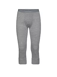 ODLO | Pantalón interior 3/4 para hombre Natural 100% Merino Warm | Gris