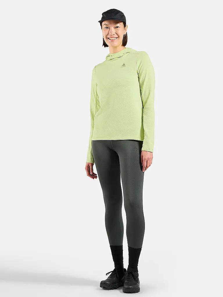 ODLO | Sudadera con capucha para correr Essential Thermal para mujer | Amarillo
