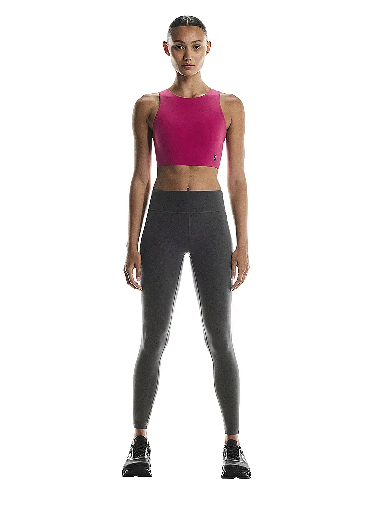 ON | Camiseta de running corta 2 en 1 Core para mujer | Rojo oscuro