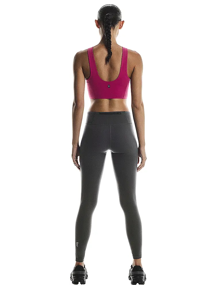 ON | Camiseta de running corta 2 en 1 Core para mujer | Rojo oscuro