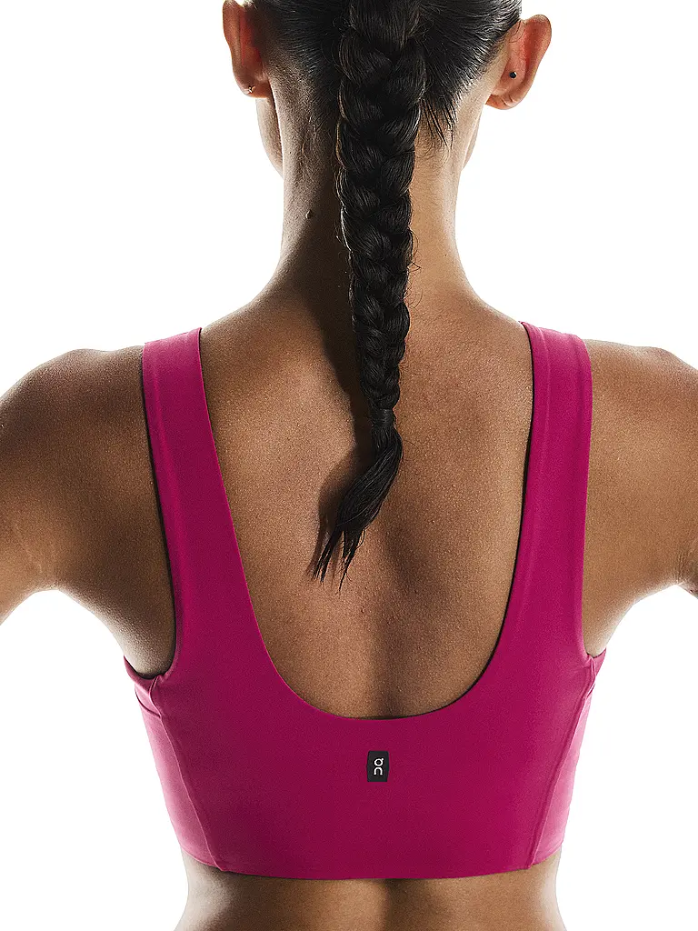 ON | Camiseta de running corta 2 en 1 Core para mujer | Rojo oscuro