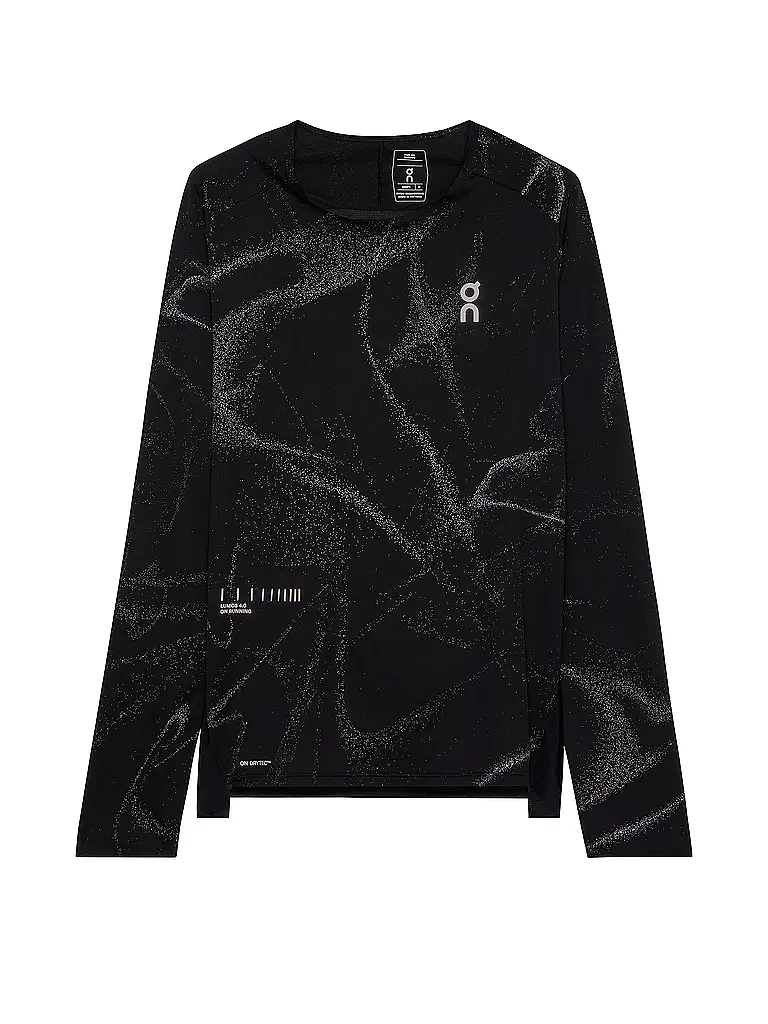 ON | Camiseta de running de manga larga Performance Long-T Lumos para hombre | Negro