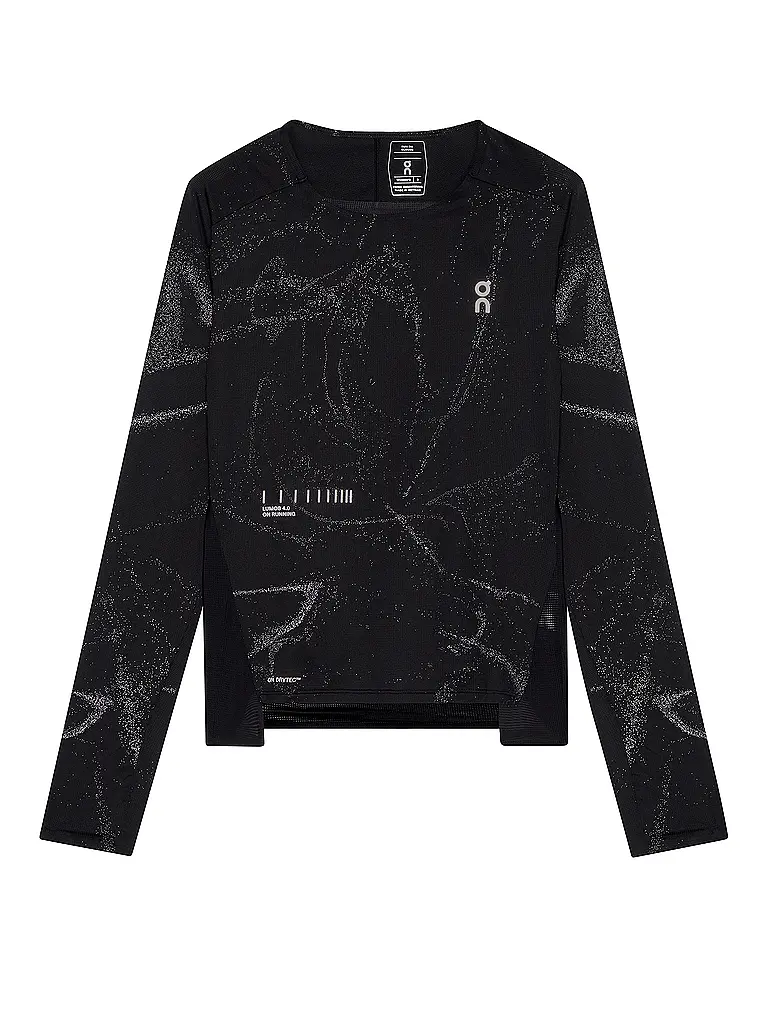 ON | Camiseta de running de manga larga Performance Long-T Lumos para mujer | Negro