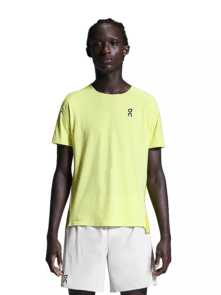ON | Camiseta de running Performance-T para hombre | Amarillo