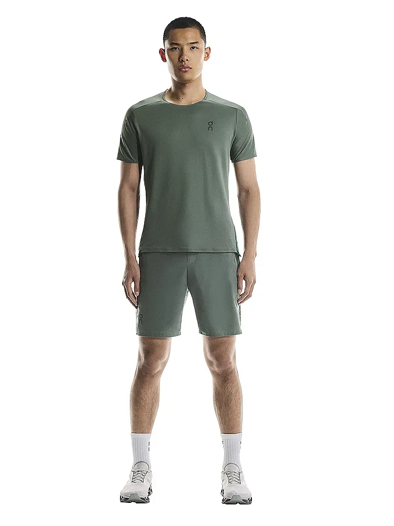ON | Camiseta de running Performance-T para hombre | Verde oscuro