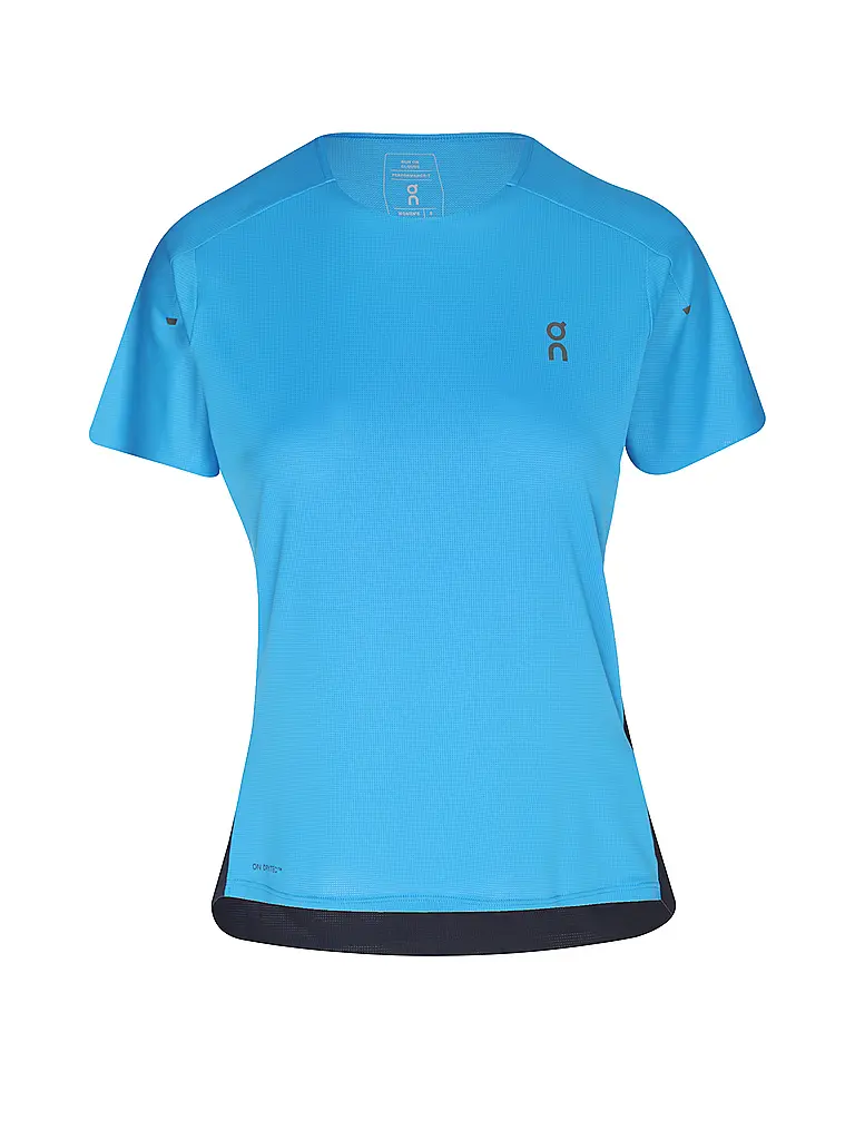 ON | Camiseta de running Performance-T para mujer | Azul