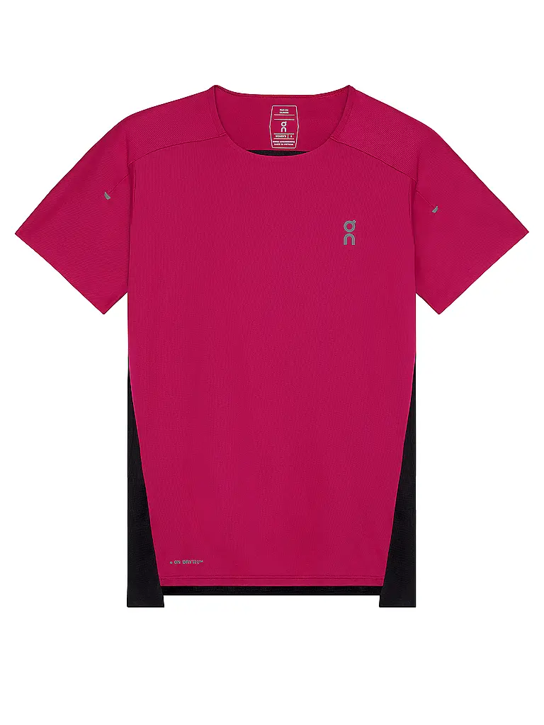 ON | Camiseta de running Performance-T para mujer | Rojo oscuro