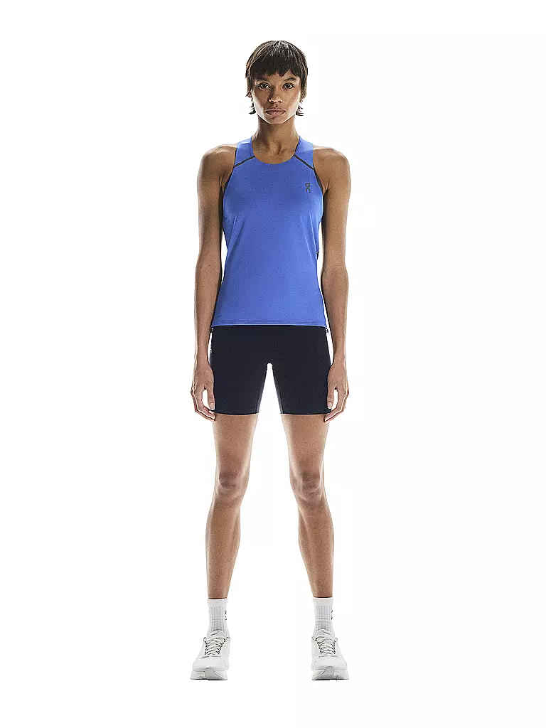 ON | Camiseta de tirantes de running Performance para mujer | Azul oscuro