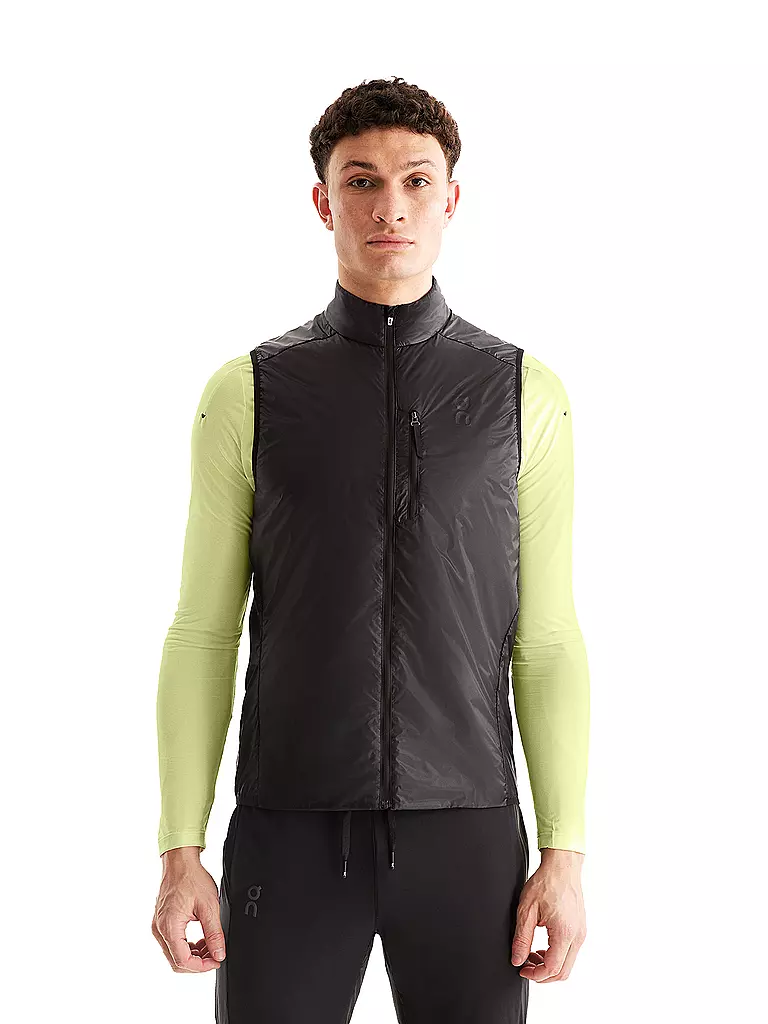 ON | Chaleco de running para hombre Weather Vest | Negro