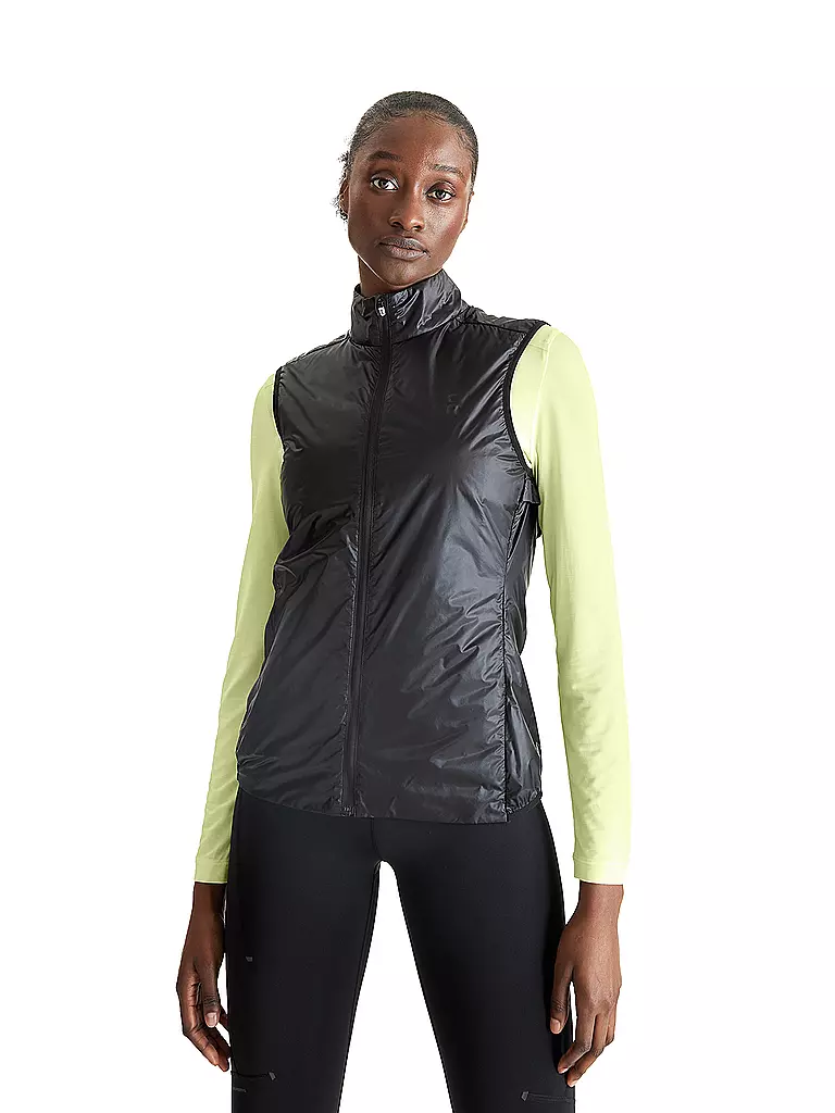 ON | Chaleco de running para mujer Weather Vest | Negro