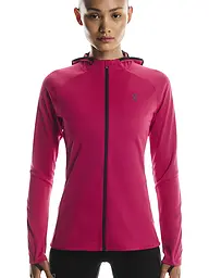 ON | Chaqueta de running con capucha Climate para mujer | Rojo oscuro
