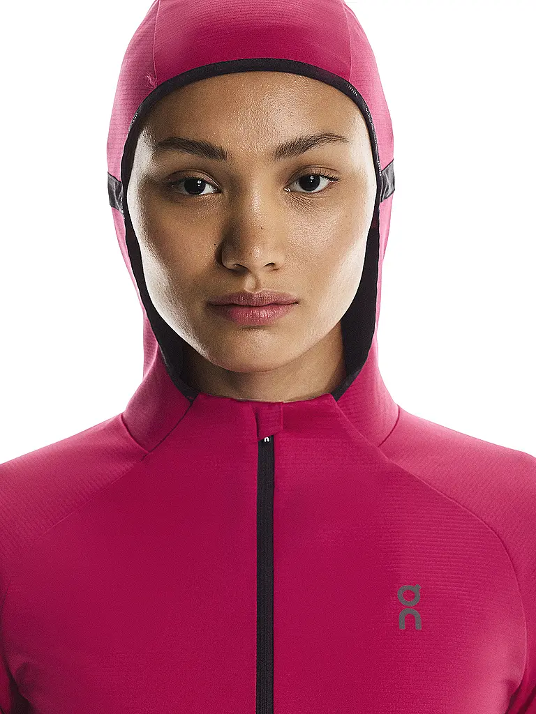 ON | Chaqueta de running con capucha Climate para mujer |