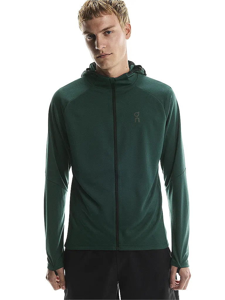 ON | Chaqueta de running para hombre Climate con cremallera y capucha |