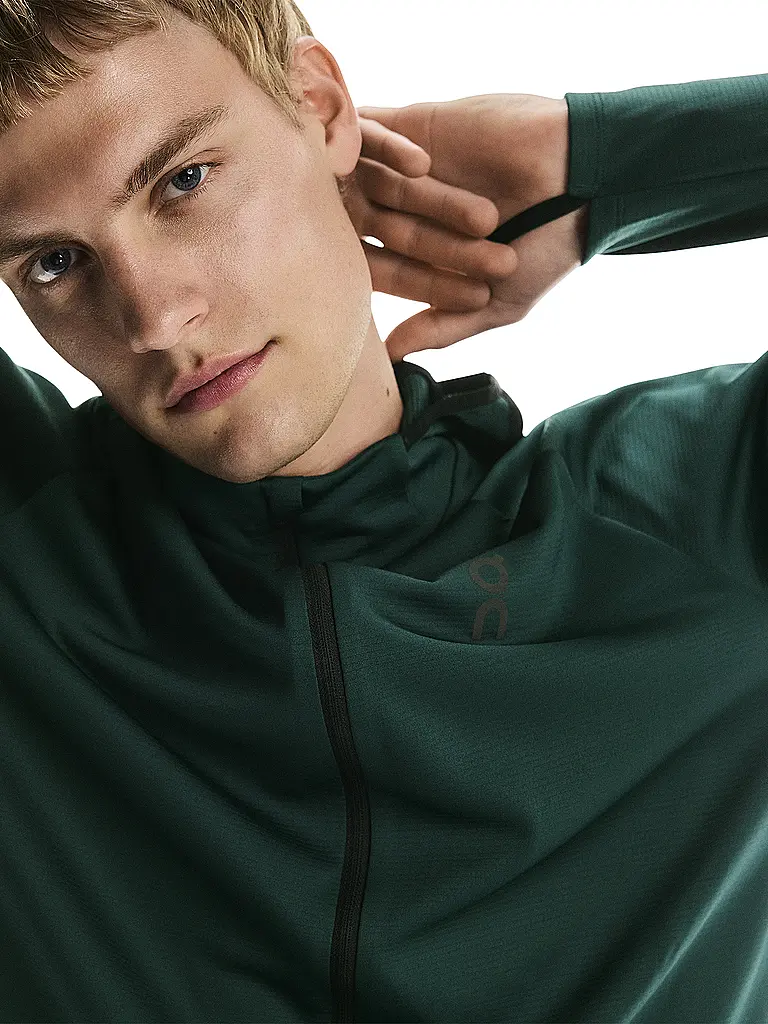 ON | Chaqueta de running para hombre Climate con cremallera y capucha |