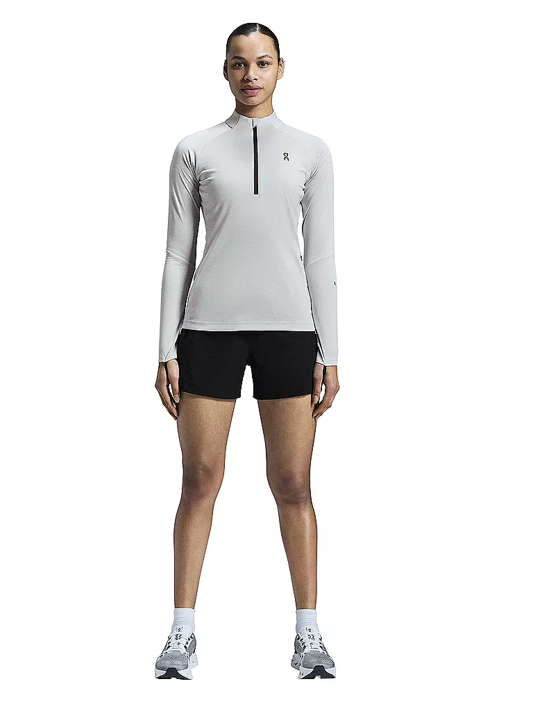 ON | Damen Funktions Zipshirt Climate | Gris claro