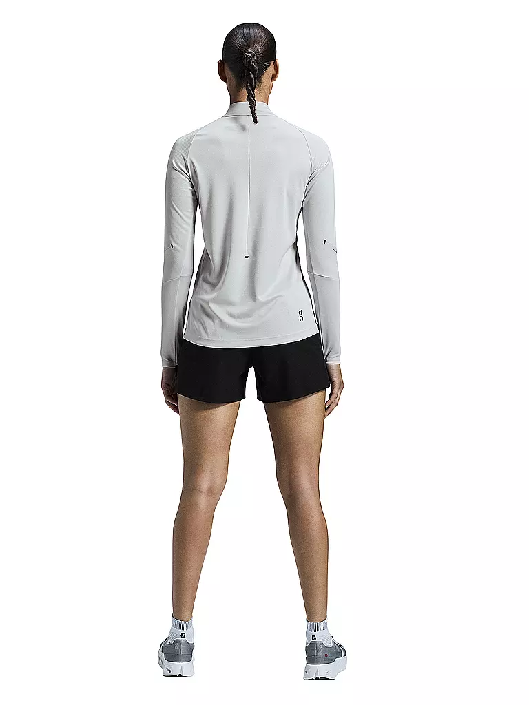ON | Damen Funktions Zipshirt Climate | Gris claro